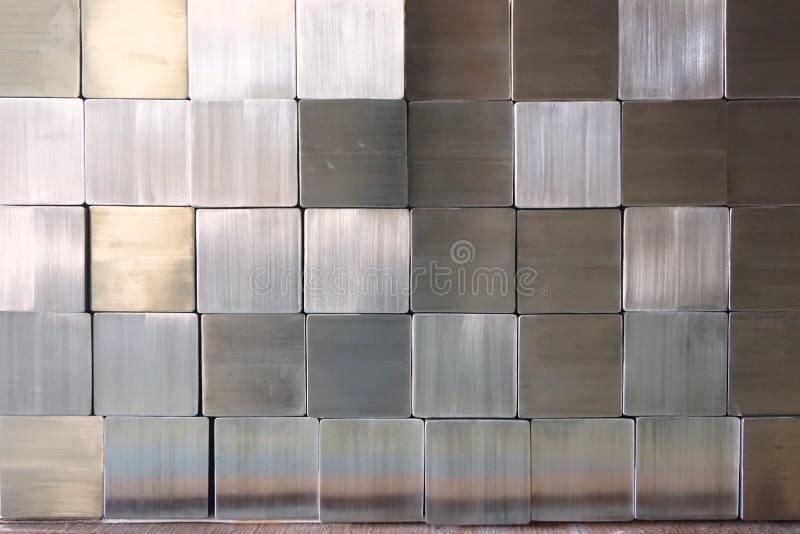 Stack metal cube stock photos
