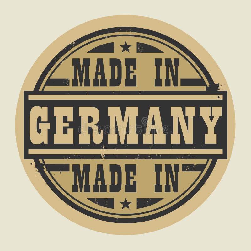 Abstract Stamp or Label with Text Made in Germany Stock Vector