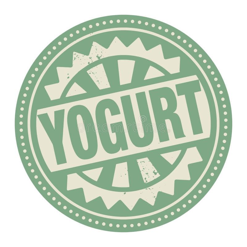 Yogurt text tag stock vector. Illustration of frame 52804411