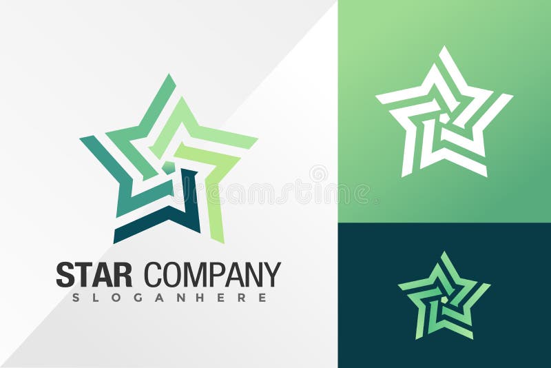 Abstract Star Creative Logo Design Vector Illustration Template Stock