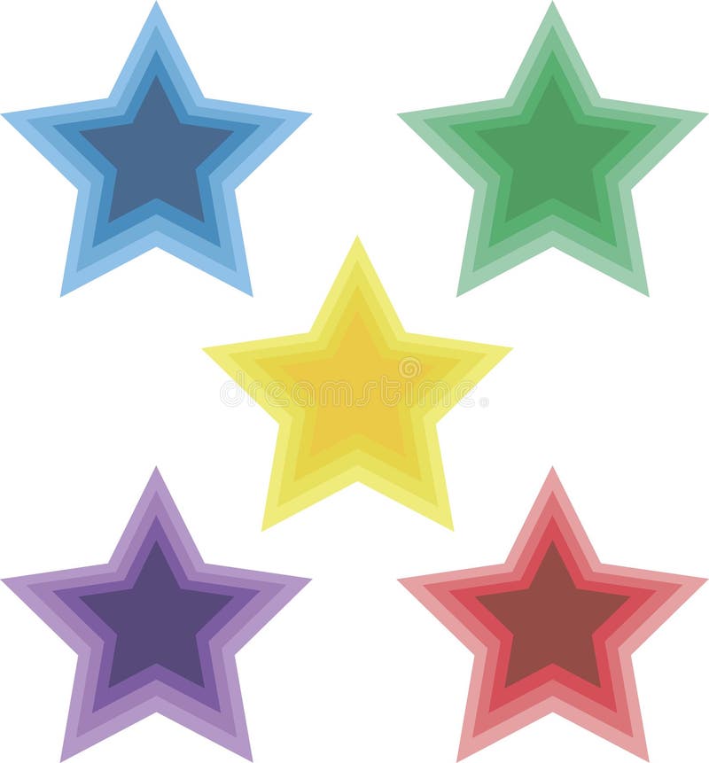 Abstract Star Gradient Background Set, Abstraction Round Smooth Color