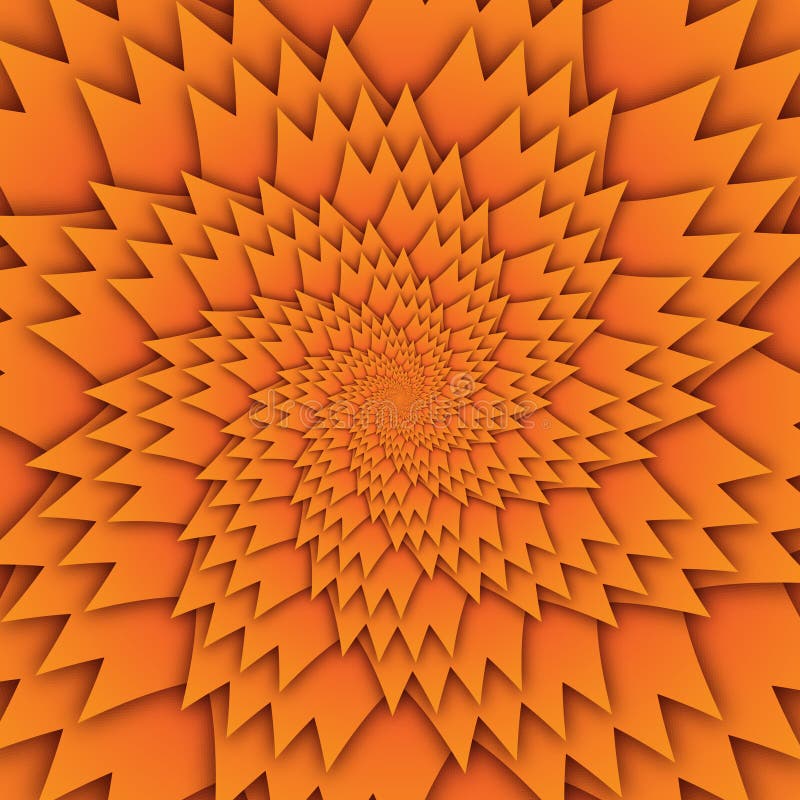 Abstract star mandala decorative pattern orange background square image, illusion art image pattern, background photo stock illustration Abstract star mandala decorative pattern orange background square image, illusion art image pattern, background photo stock illustration