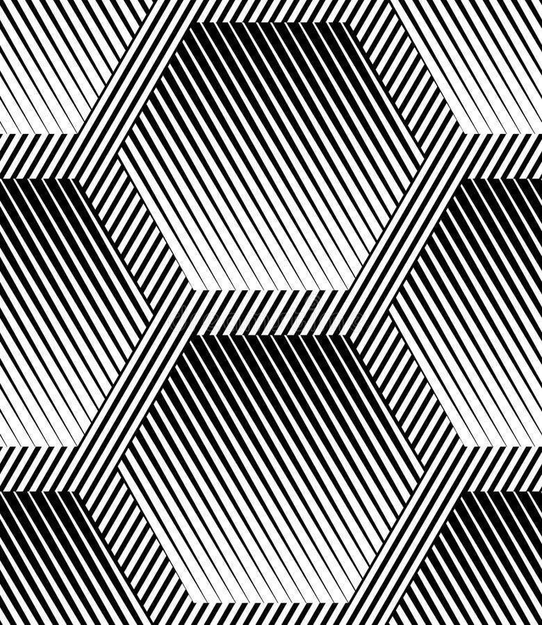 Abstract Striped Hexagons Geometric Vector Seamless Pattern Background. Vector abstract seamless pattern vectors