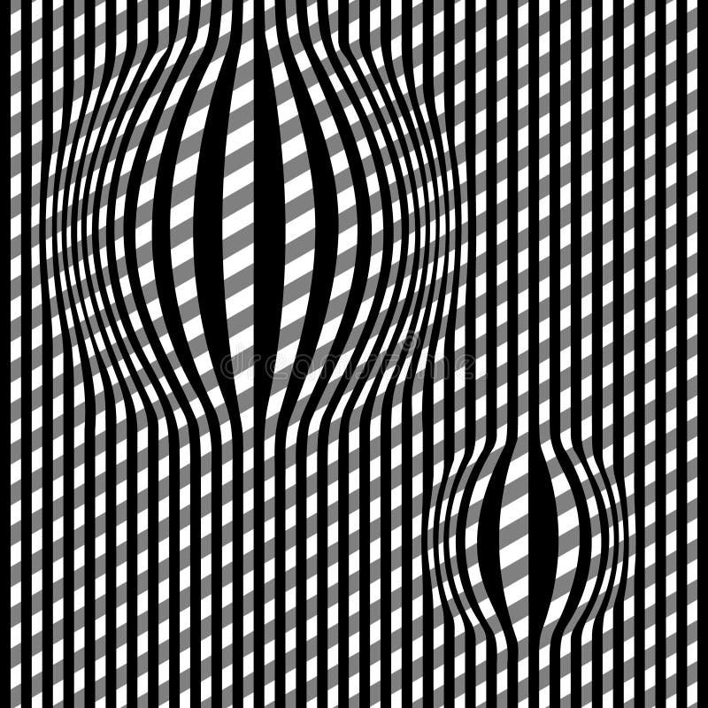 Abstract stripes background with distorted lines like ball stock illustration