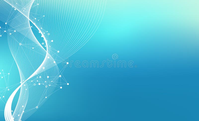Abstract structure molecules or atom for science or medical background, illustration royalty free stock images