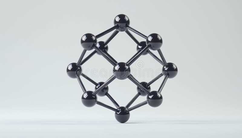 Abstract Structure Of Molecules And Atoms stock photos