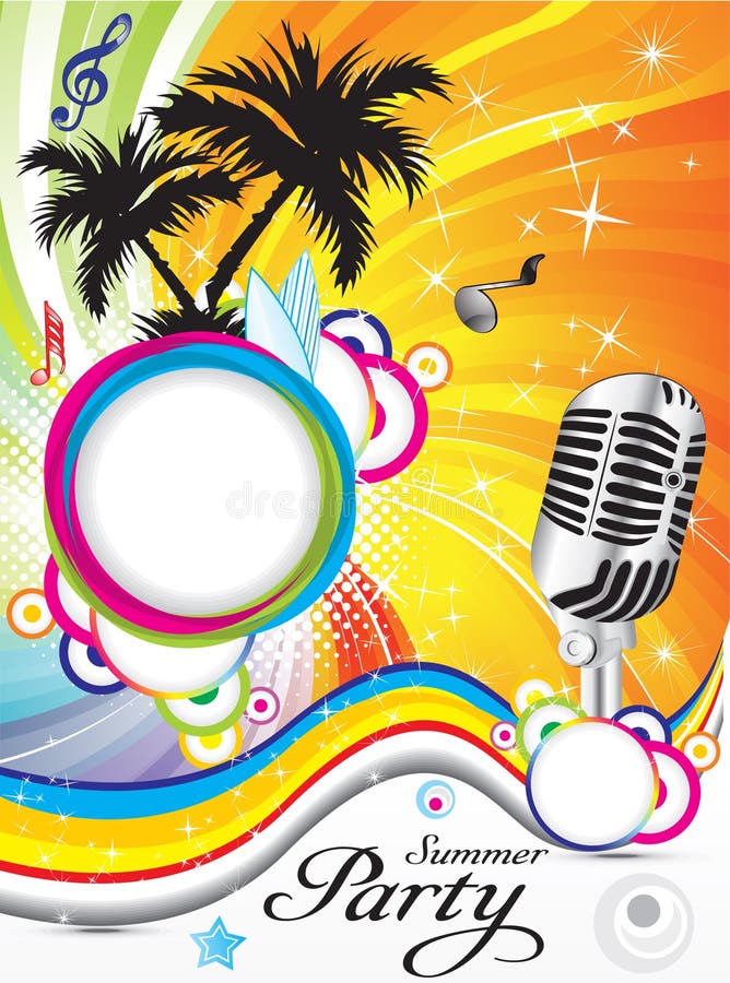 Abstract Summer Party Background Stock Vector - Illustration of beach, icon: 20604513