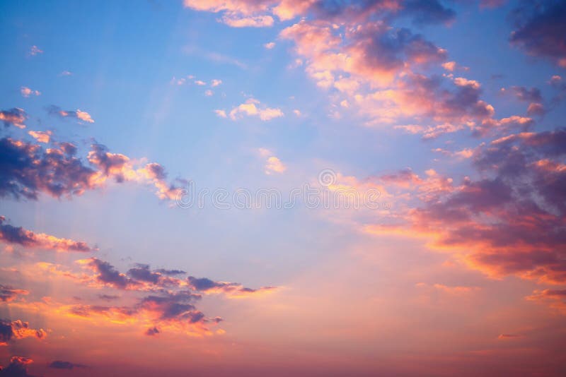 Sunset Sky with Clouds Nature Background Stock Photo - Image of abstract,  nature: 114907472