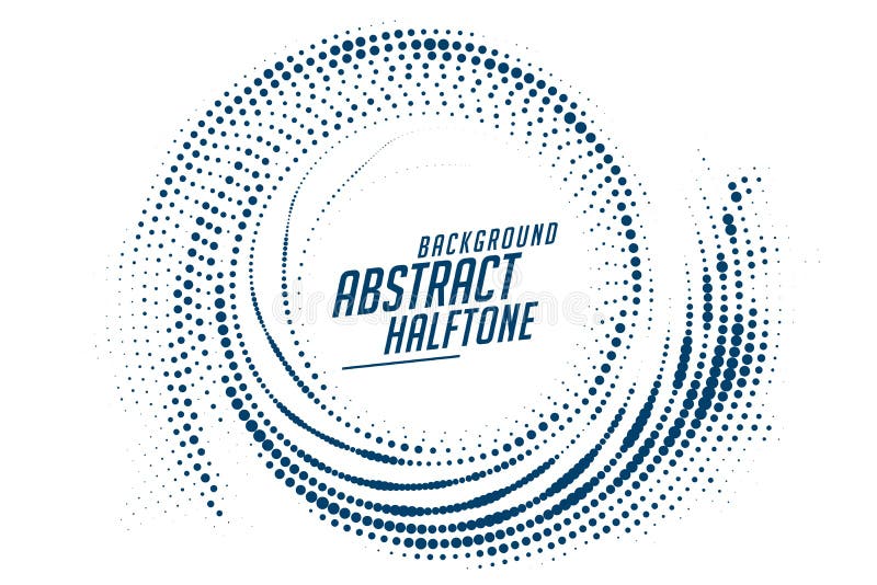 Abstract swirl circular halftone effect background design vector illustration