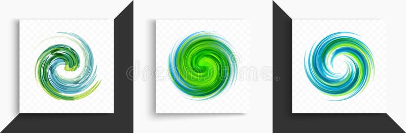 Abstract swirl design element. Spiral, rotation and swirling movement. Vector illustration with dynamic effect