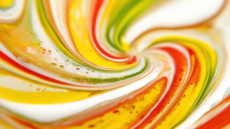 Abstract Swirling Colorful Paint Texture Background Design Art Red Flow Bold Fluid Green White Whirl stock illustration