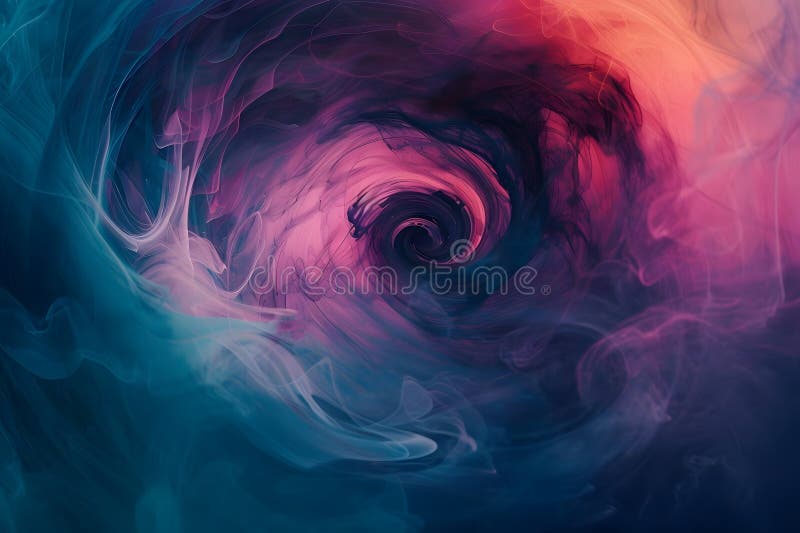 Abstract Swirling Colors in Motion En mätarvisuell färd med rosa och lila nyanser som ger en dynamisk stock illustrationer