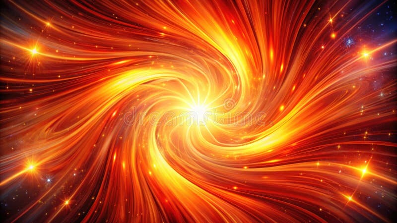 Abstract swirling energy fiery vortex of light and stars. Generative AI royalty free illustration