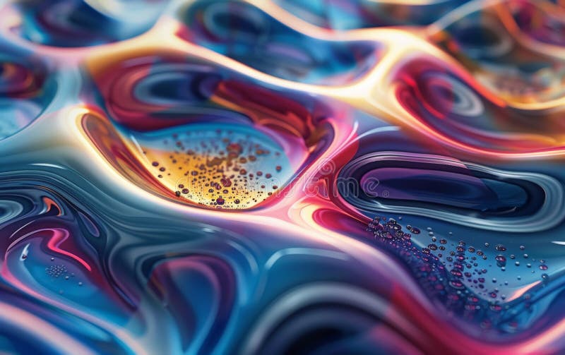 Abstract swirling fluid dynamics simulation stock illustration