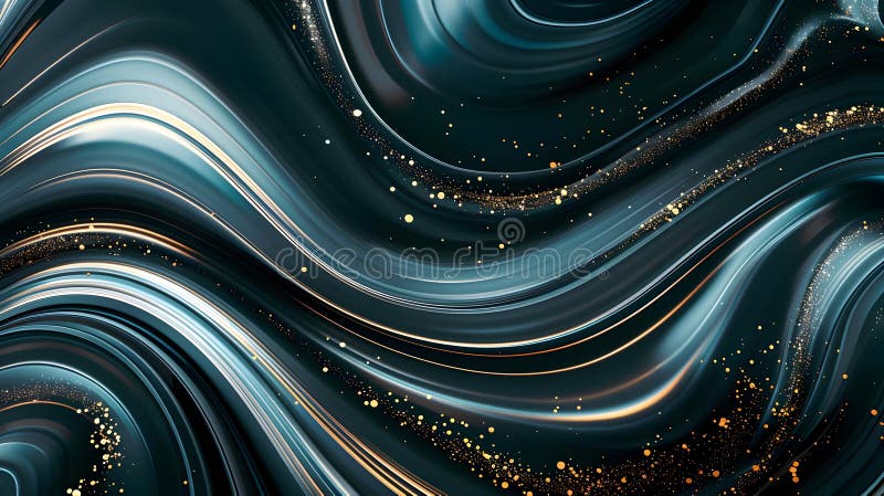 Abstract swirling patterns with shimmering textures in dark tones abstract swirling patterns with shimmering textures in dark ilustração royalty free