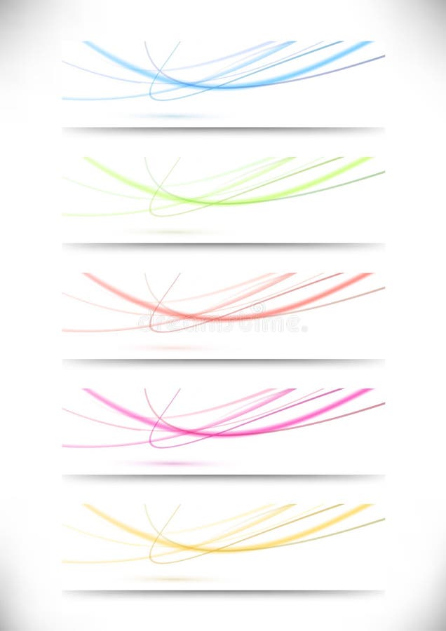 Abstract swoosh lines namecards collection for bus