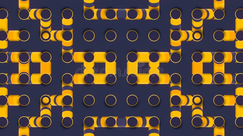 Abstract composition with moving gradient pattern 3d render digital animation 4K vector illustration