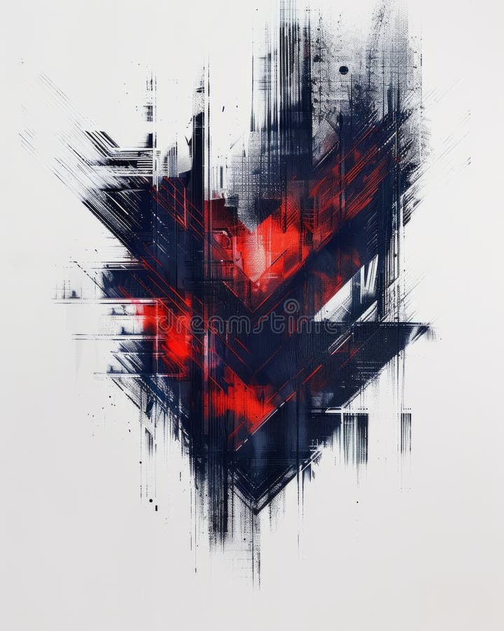 Abstract System Failure: Minimalist Grey Checkmark Corrupted by Glitch vector illustration
