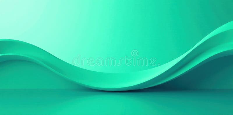 Abstract teal green flowing curve frame, clean lines, flowing, border, shape. Abstract teal green flowing curve frame clean lines flowing border shape AI-generated for unique and creative designs AI Generated