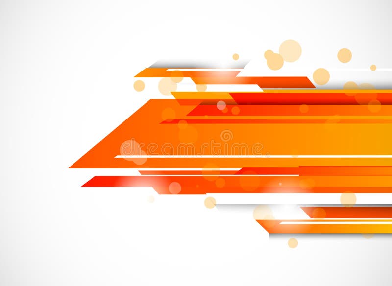 Abstract tech background in orange color royalty free illustration