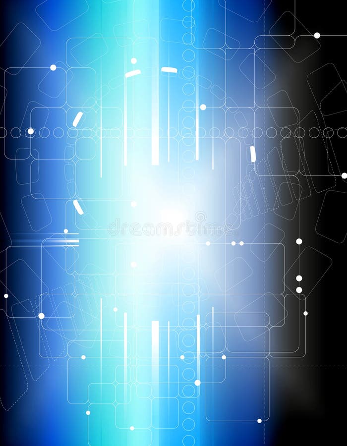 Abstract tech composition stock illustration