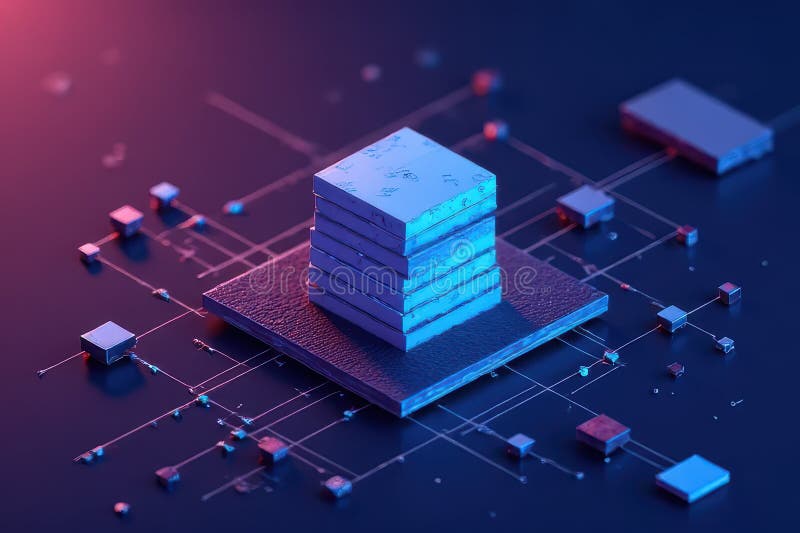 Abstract Tech Concepts in Redis Hosting Visualization royalty free illustration