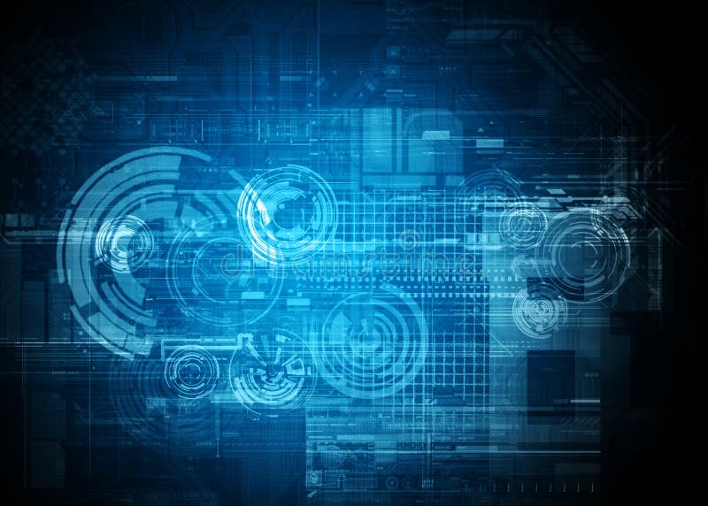 Abstract tech design vector illustration
