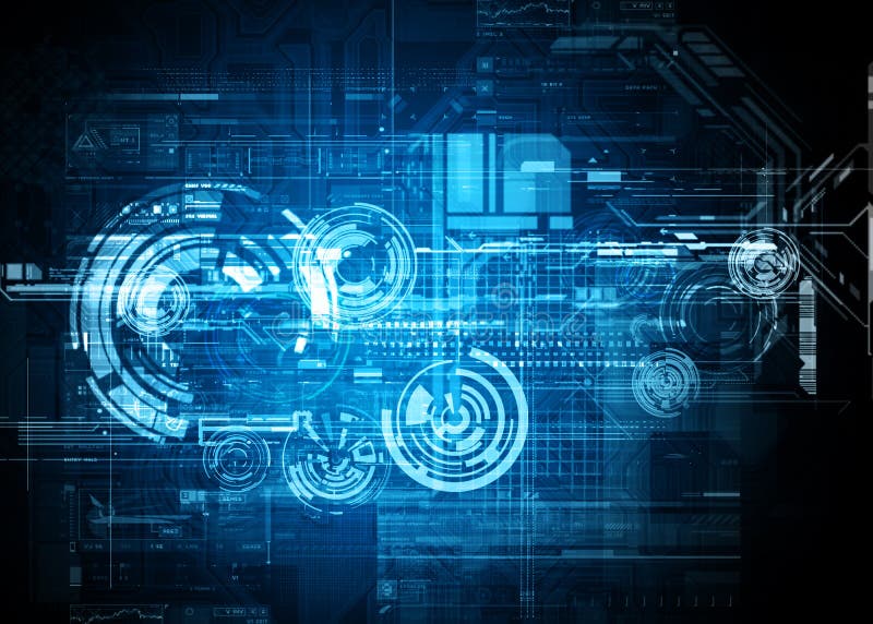 Abstract tech design vector illustration