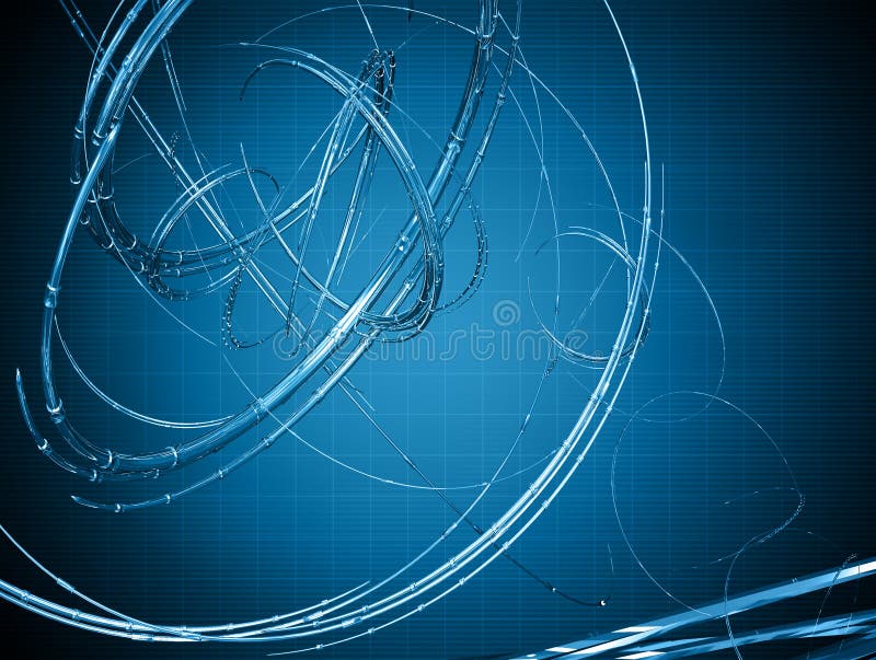 Abstract tech design stock illustration