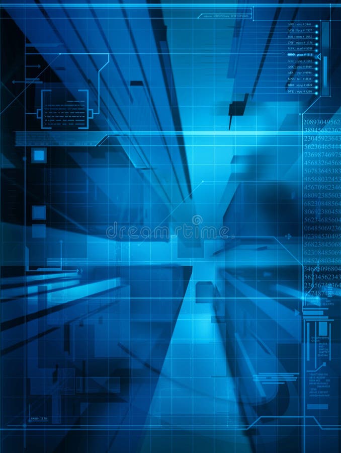 Abstract tech design royalty free illustration