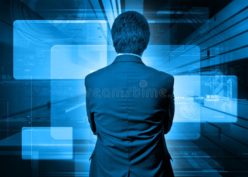 Abstract tech design royalty free illustration