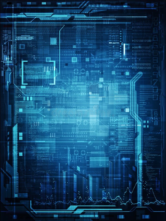 Abstract tech design vector illustration