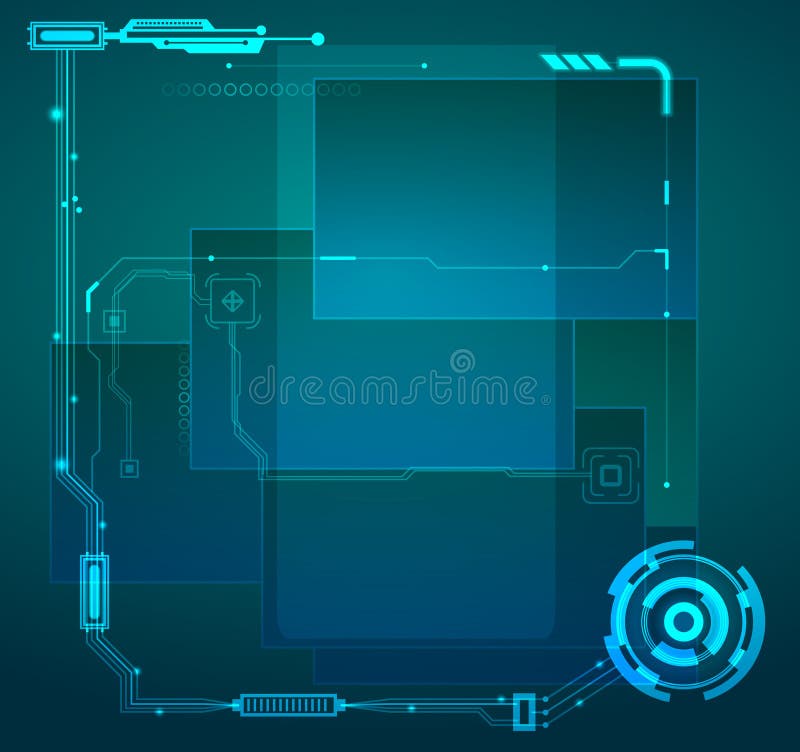 Abstract tech illustration. stock illustration