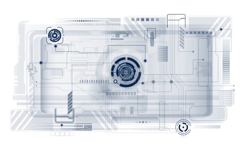 Abstract tech illustration. vector illustration