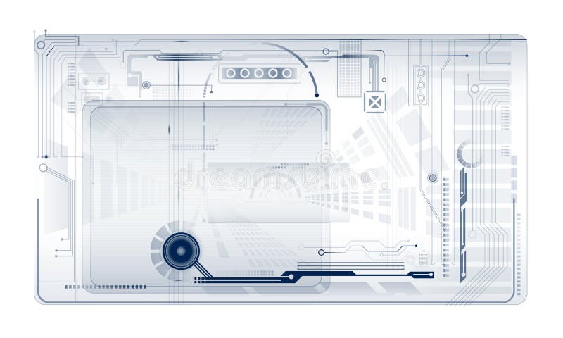 Abstract tech illustration. vector illustration