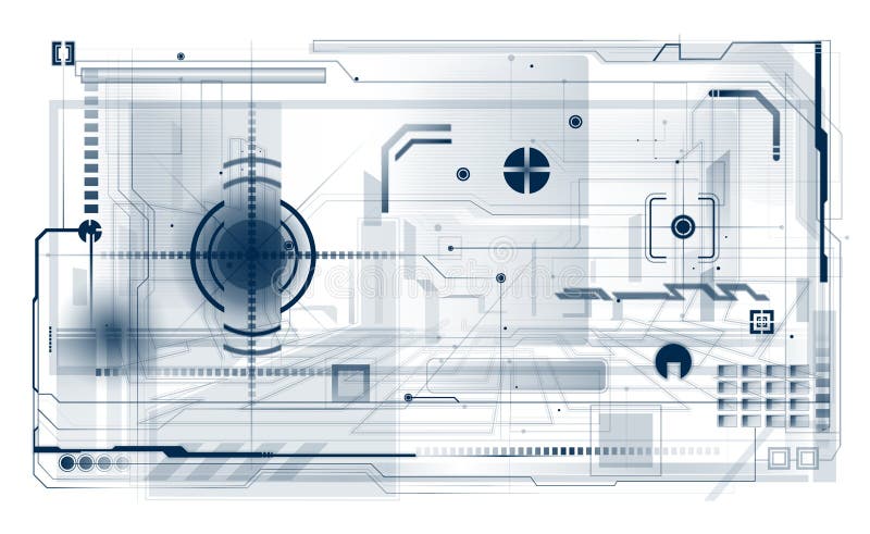 Abstract tech illustration. stock illustration