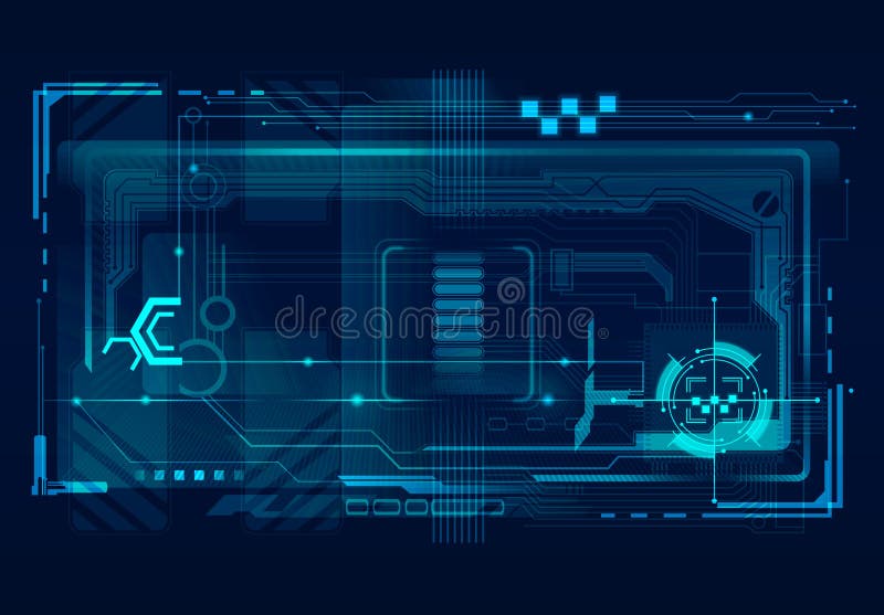 Abstract tech illustration. royalty free illustration