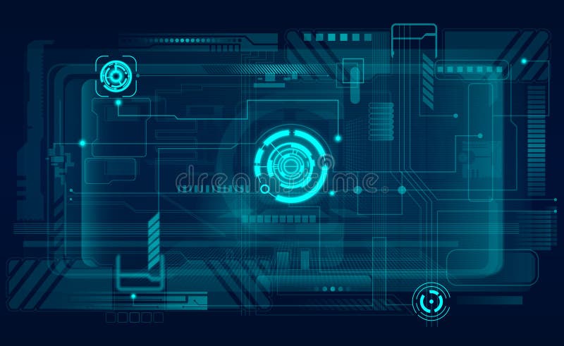 Abstract tech illustration. stock illustration