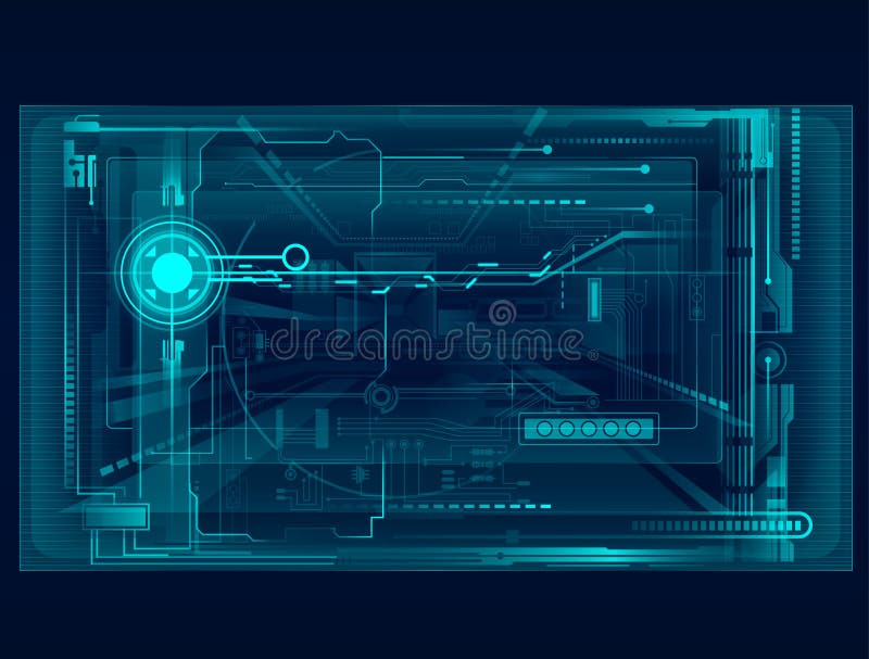 Abstract tech illustration. stock illustration