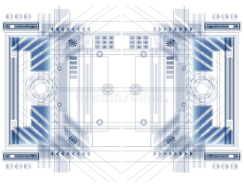 Abstract tech illustration. royalty free illustration