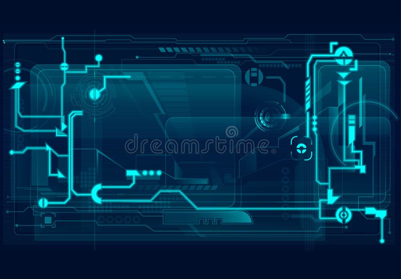 Abstract tech illustration. stock illustration