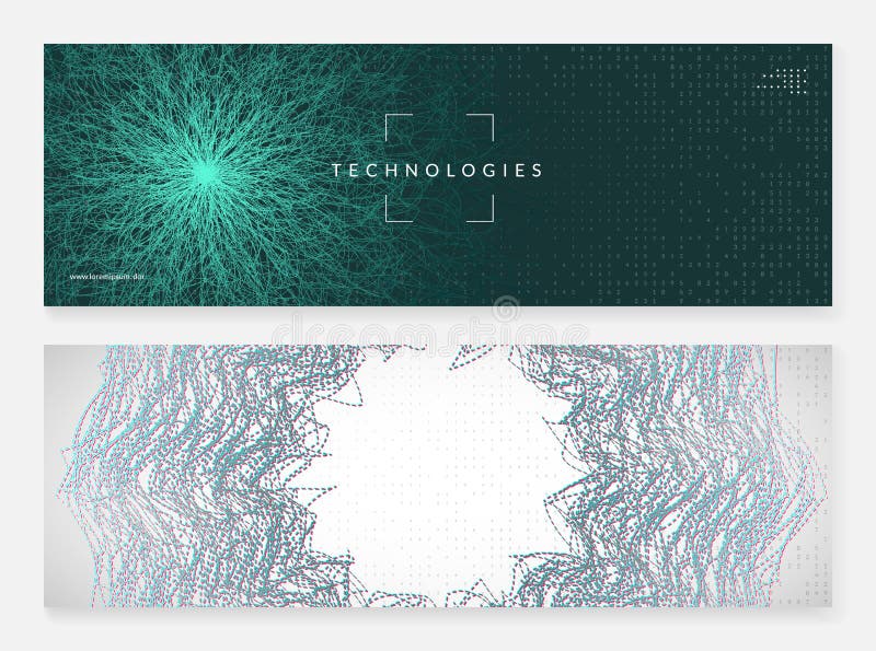 Abstract tech visuals. Digital technology stock illustration