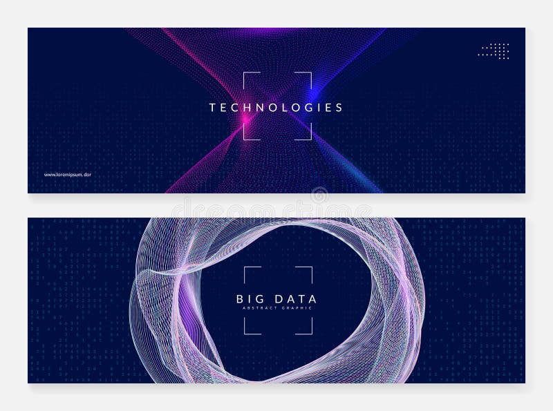 Abstract tech visuals. Digital technology stock illustration