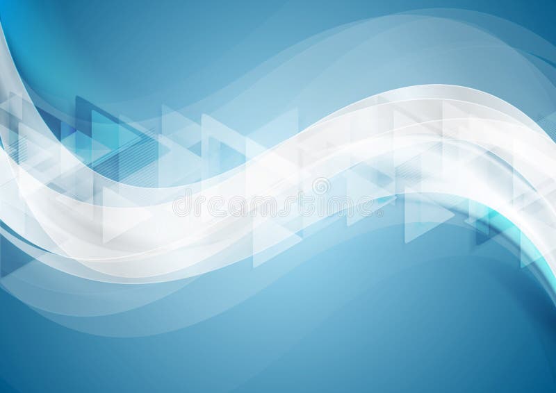Abstract tech wavy geometric background stock illustration