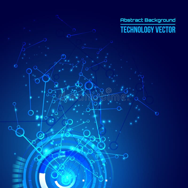 Abstract techno background for futuristic high tech design - vector stock illustration