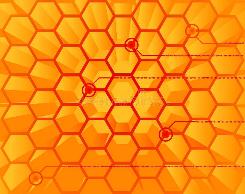 Abstract Techno Hive royalty free illustration
