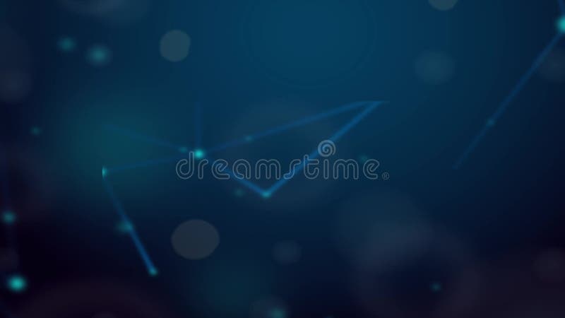 Abstract technological background animation digital space 3d animation vector illustration