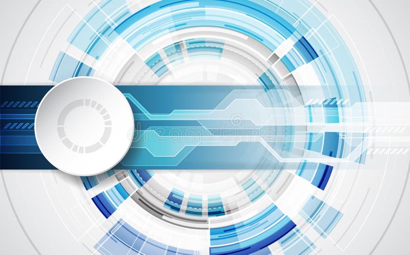 Abstract technological background concept with various technology elements. illustration Vector stock illustration