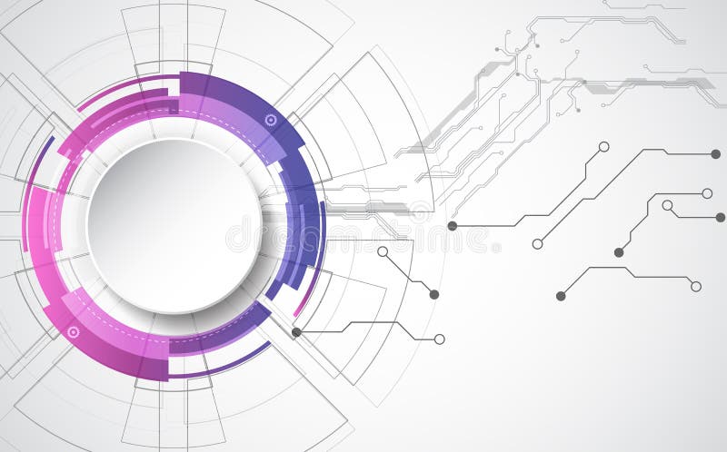 Abstract technological background concept with various technology elements. illustration Vector vector illustration