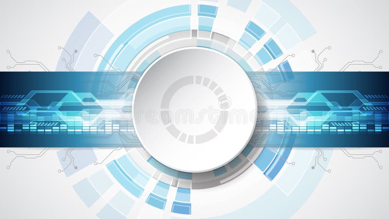 Abstract technological background concept with various technology elements. illustration Vector royalty free illustration